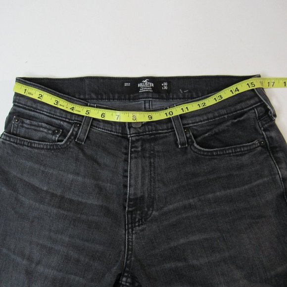 Hollister Epic Flex Men's Washed Black Slim Straight Jeans Size W30 L30 - Picture 10 of 14
